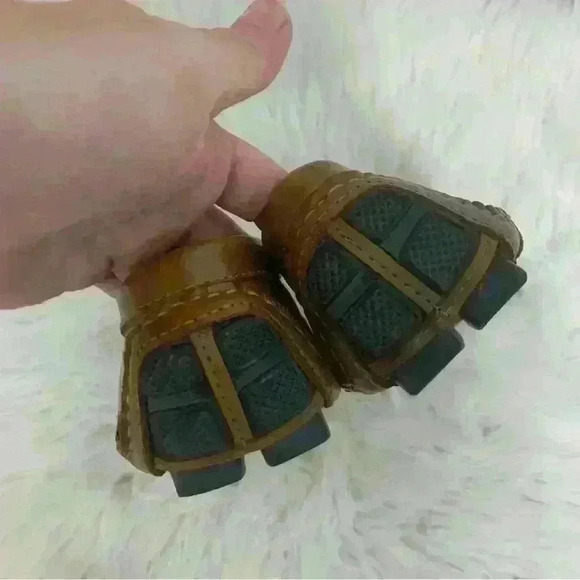 Clarks England cognac camel tan driving loafers shoes sz 8.5 m - Picture 6 of 9